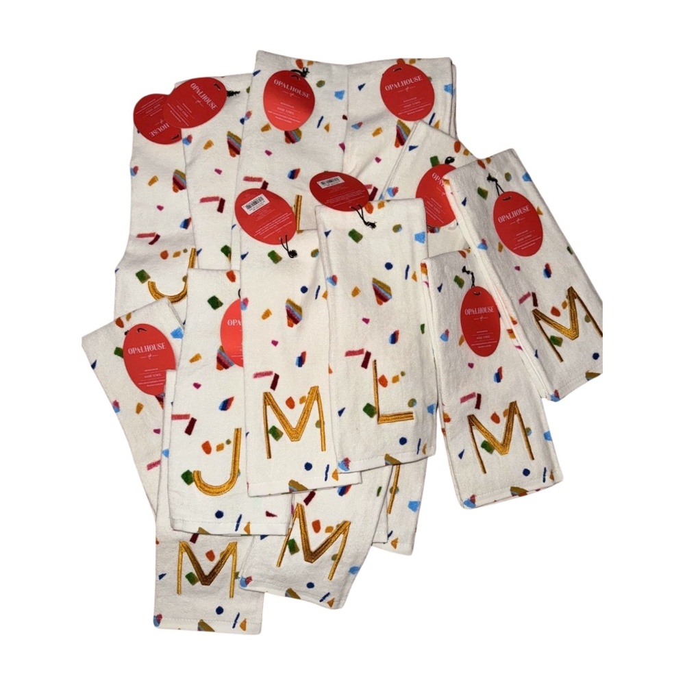 17 Opalhouse Monogram Hand Towels J L M Bundle | 15x25 Sheared Terry | NWT